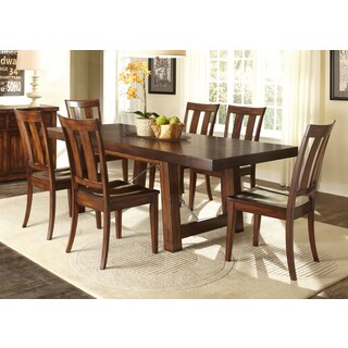 Tahoe Rustic Mahogany 7-piece Dinette Set - Overstock - 8753402