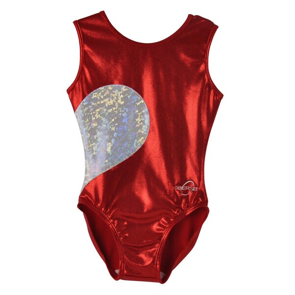Shop Obersee Kids Red Heart Gymnastics Leotard - Free Shipping Today ...