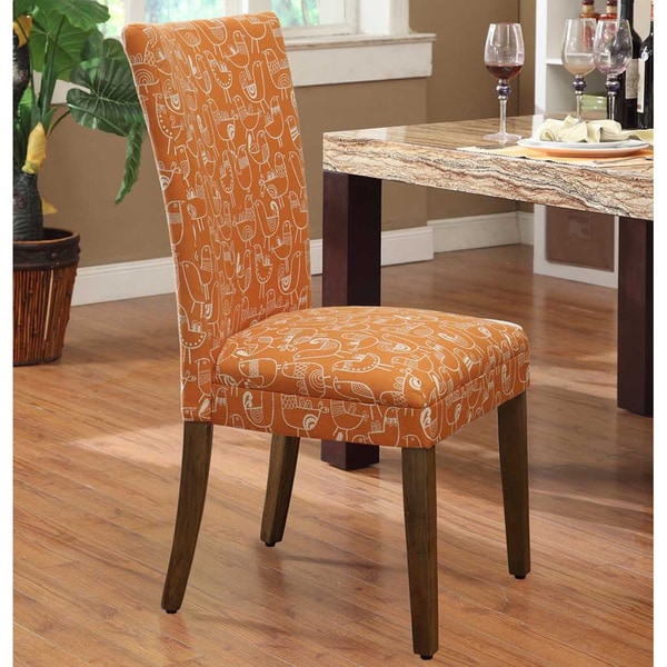 Shop Orange Roosters Upholstered Parson Dining Chairs (Set ...