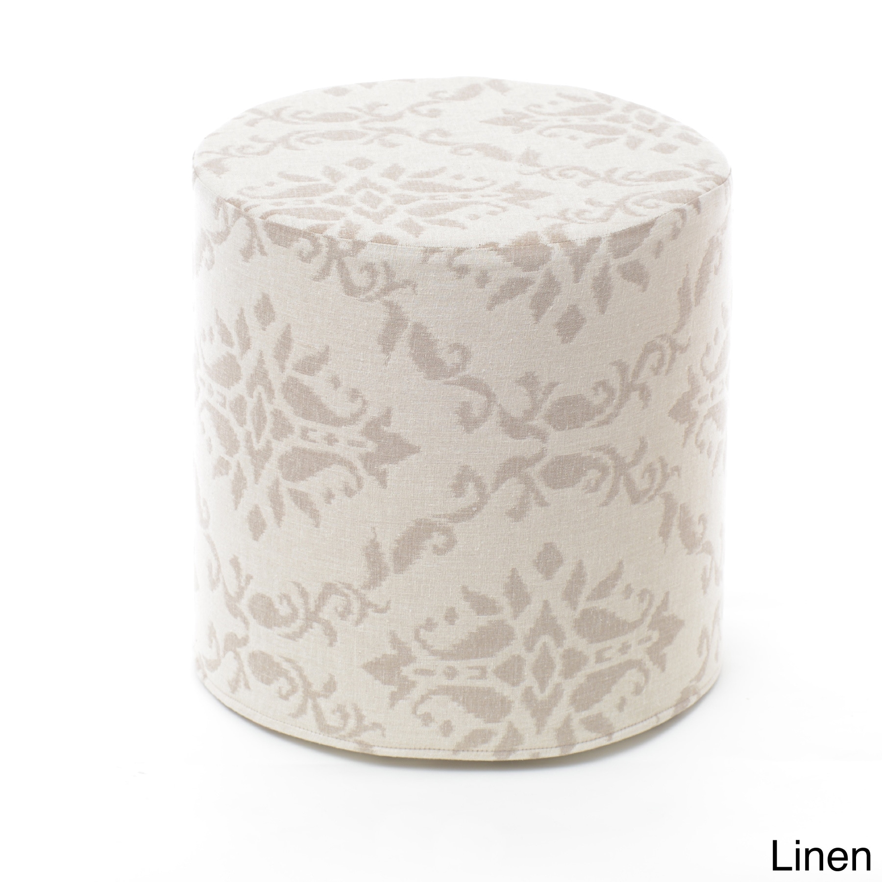 Adora Damask Cylinder Pouf