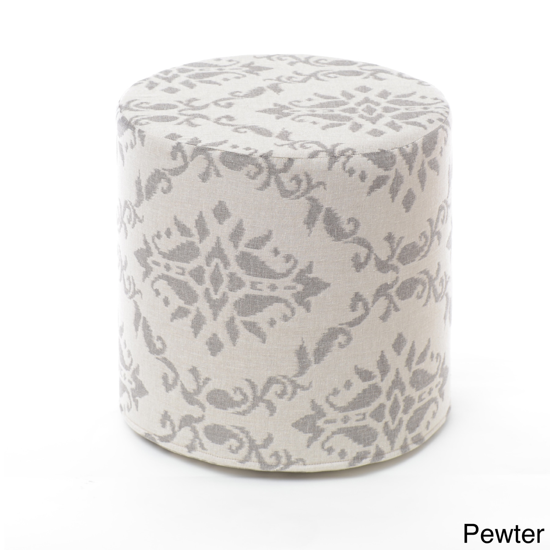 Adora Damask Cylinder Pouf