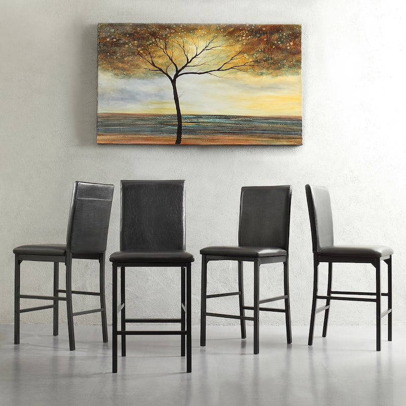 Darcy Faux Marble/ Black Metal Counter Height 5-piece Dining Set by iNSPIRE Q Bold