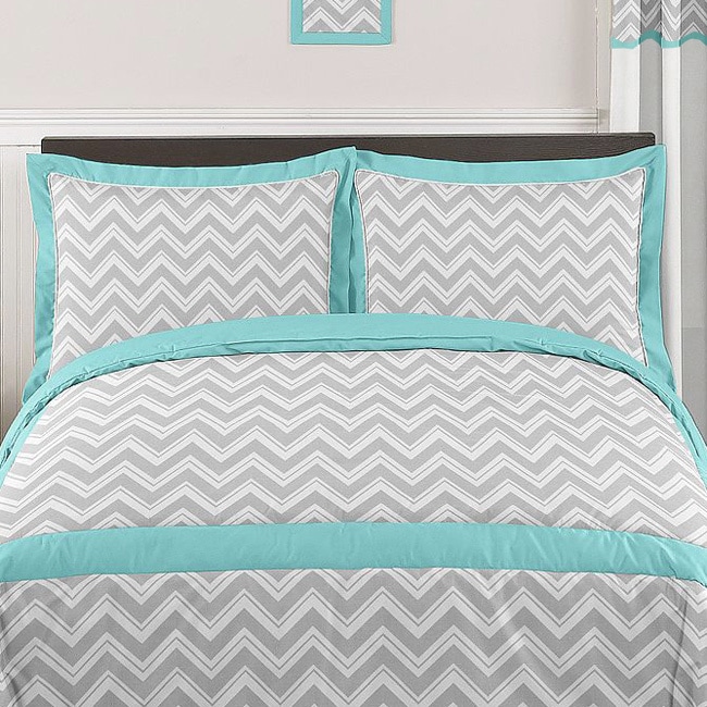 Sweet Jojo Designs Sweet Jojo Designs Chevron Zigzag 3 piece Comforter Set Blue Size Full