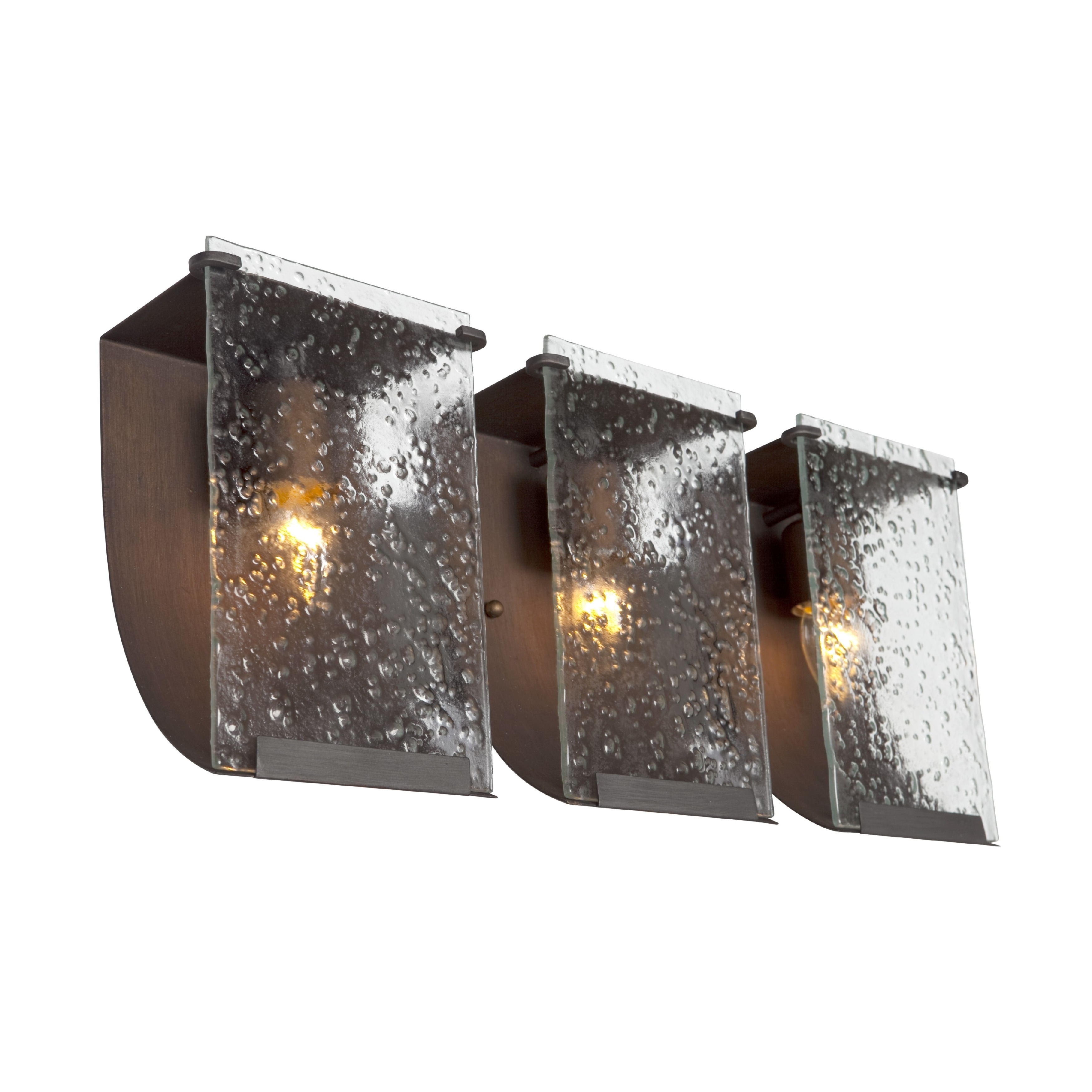 Varaluz Rain 3 light Hammered Ore Vanity Fixture