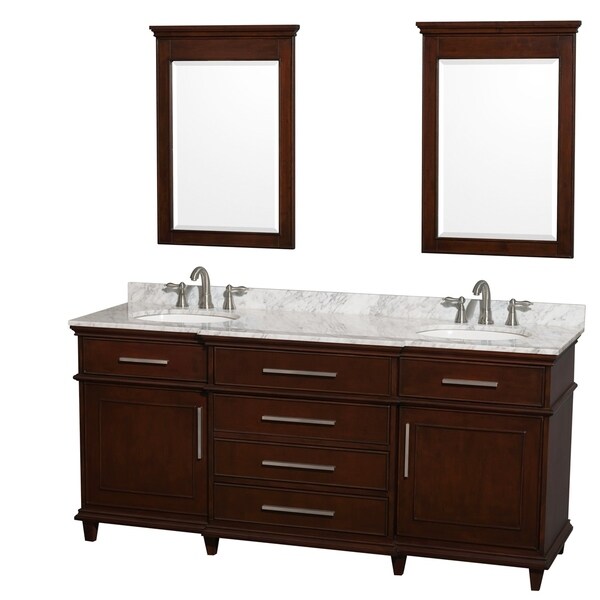 Wyndham Collection Berkeley Dark Chestnut 72-inch Double Vanity