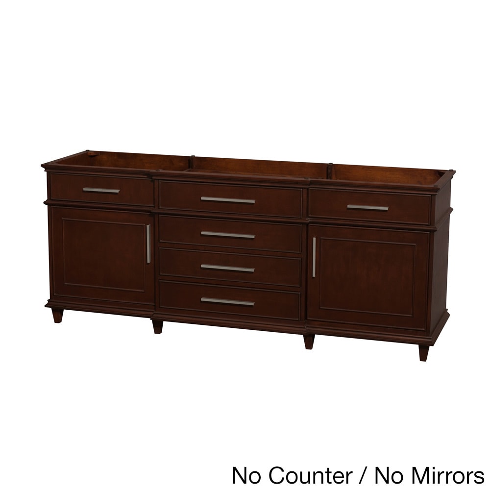 Wyndham Collection Berkeley Dark Chestnut 80 inch Double Vanity Brown Size Double Vanities