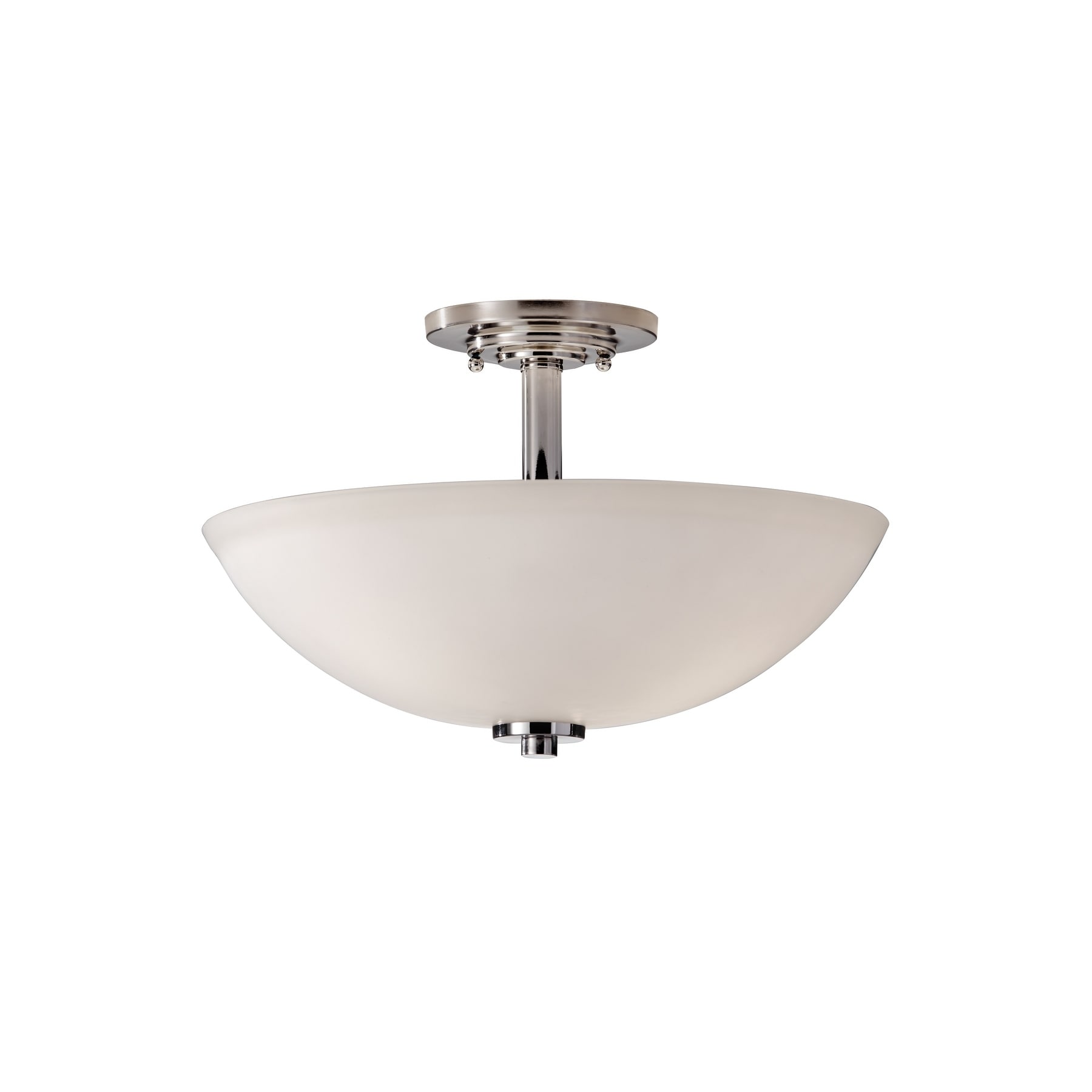 Malibu 3 light Polished Nickel Indoor Semi flush Mount