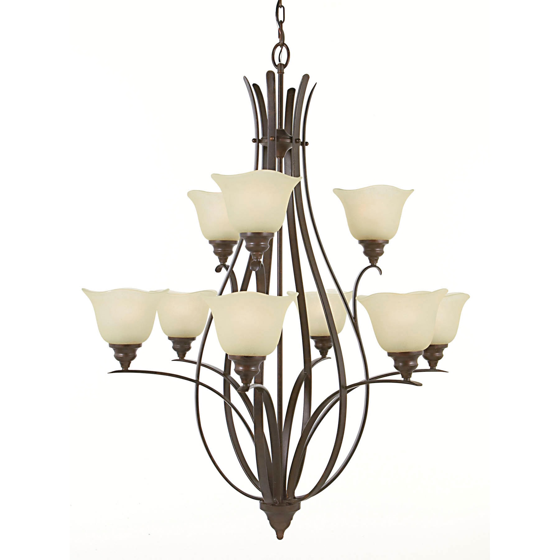 Morningside 9 light Grecian Bronze Chandelier