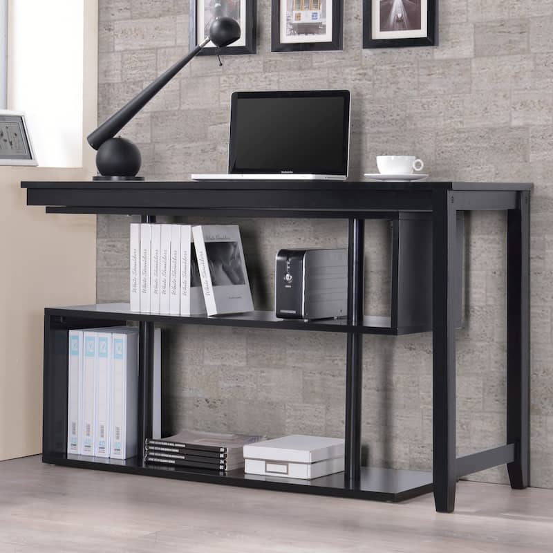 International Caravan Hamburg Contemporary Swing Out Desk - Black