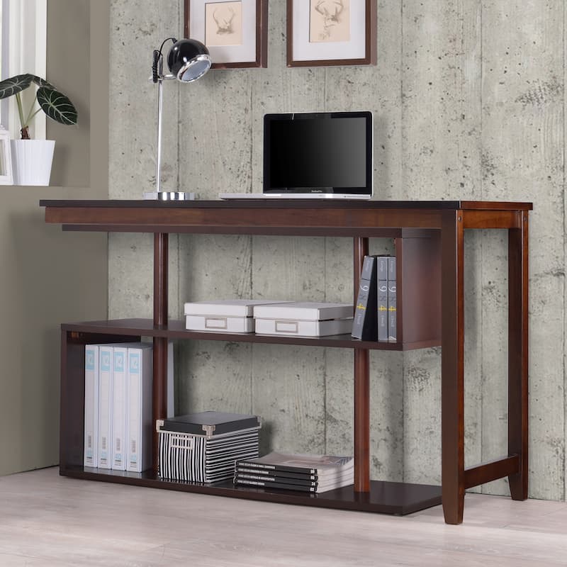International Caravan Hamburg Contemporary Swing Out Desk - Classic Espresso