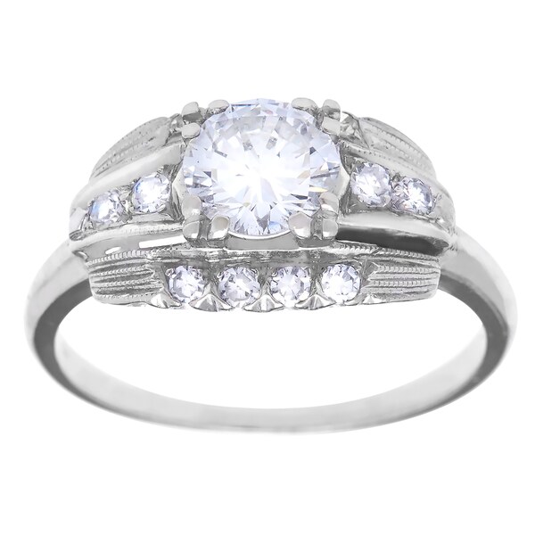 Shop Pre-owned Platinum 1ct TDW Antique Engagement Ring (G-H, VS1-VS2) - Free Shipping Today ...
