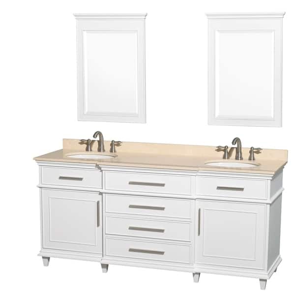 Wyndham Collection Berkeley 72 Inch White Double Bathroom Vanity Overstock 8754990