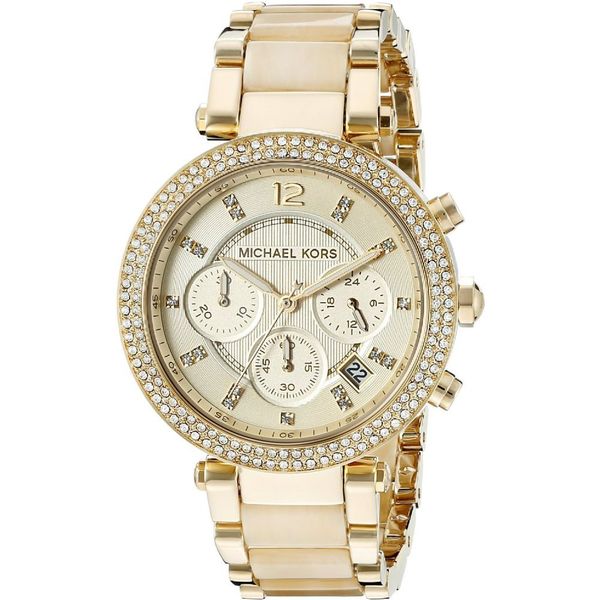 ladies michael kors parker chronograph watch