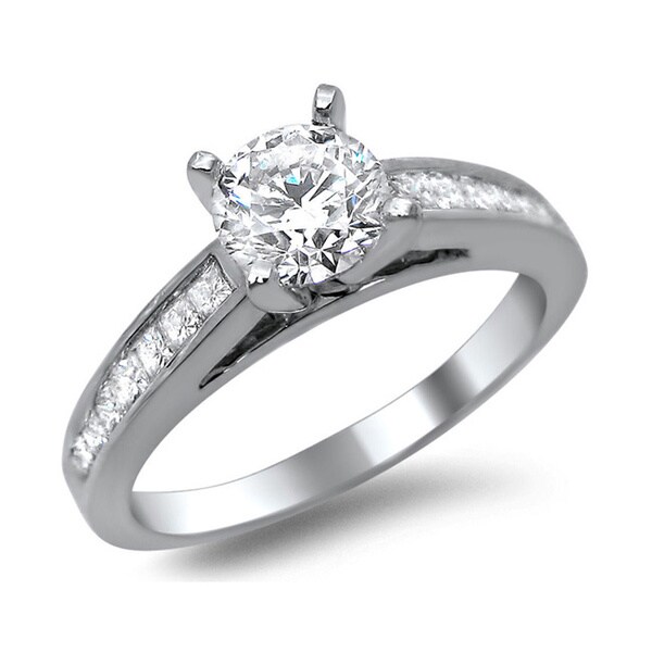 Shop Noori 14k White Gold 1ct TDW Round Princess Cut Diamond Engagement ...