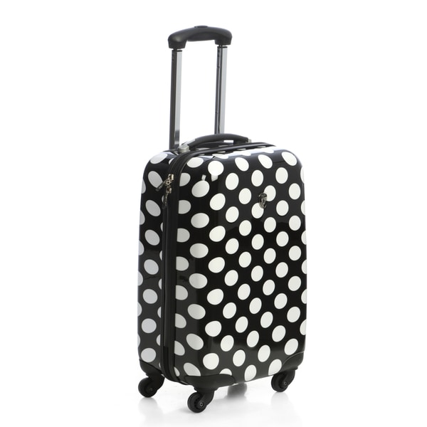 Shop Heys Usa 4 Wheel Motion Polka Dot 20 Inch Carry On Spinner Upright Free Shipping Today 