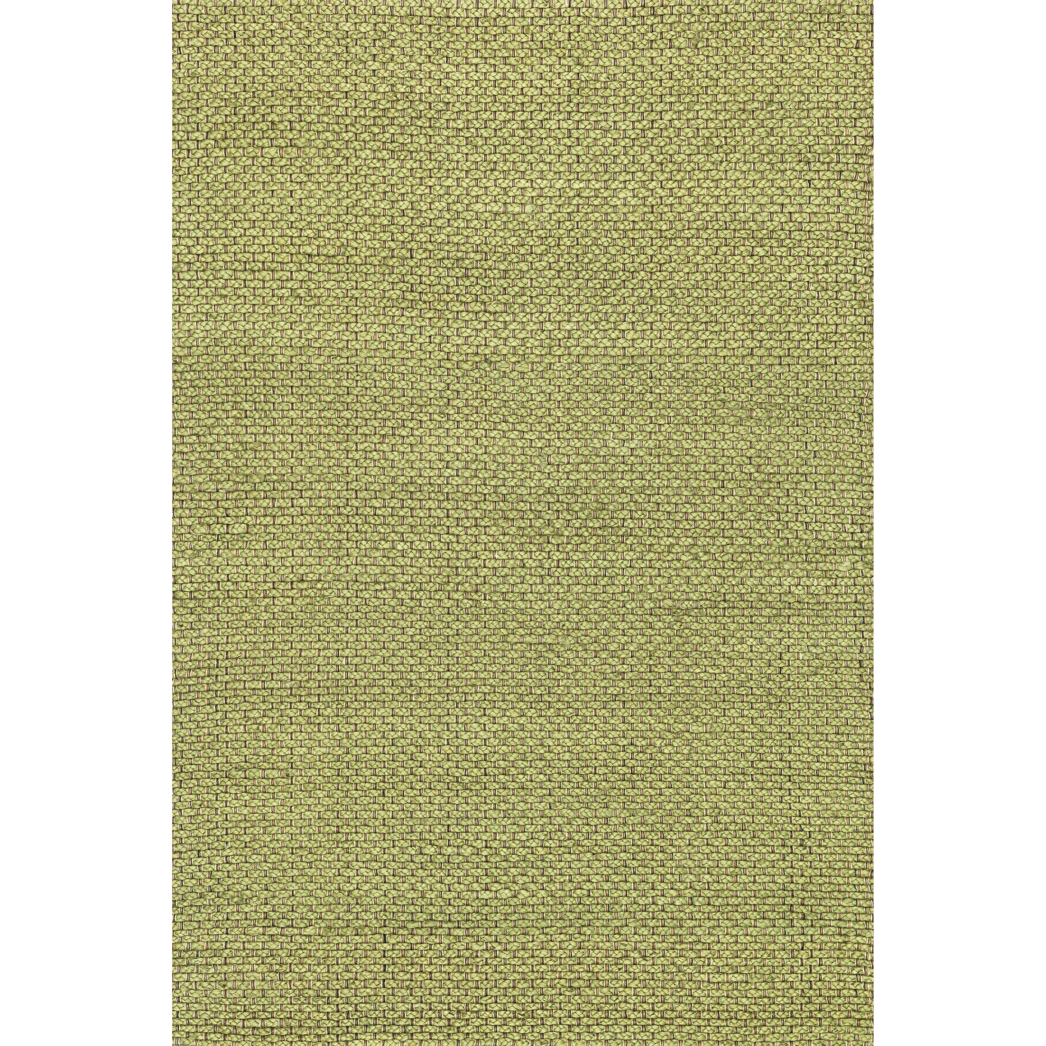 Hand woven Natural Green Jute Rug (5 X 76)