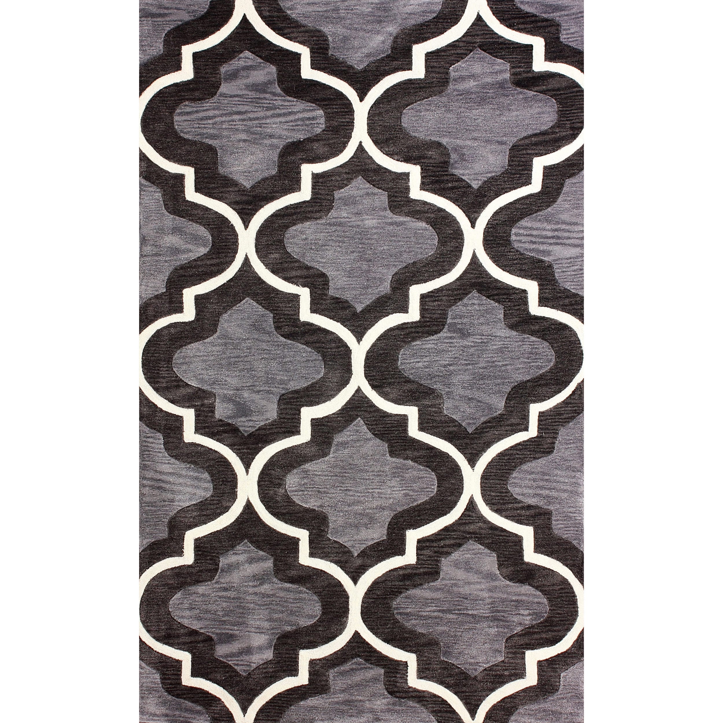 Nuloom Hand tufted Moroccan Trellis Grey Rug (5 X 8)