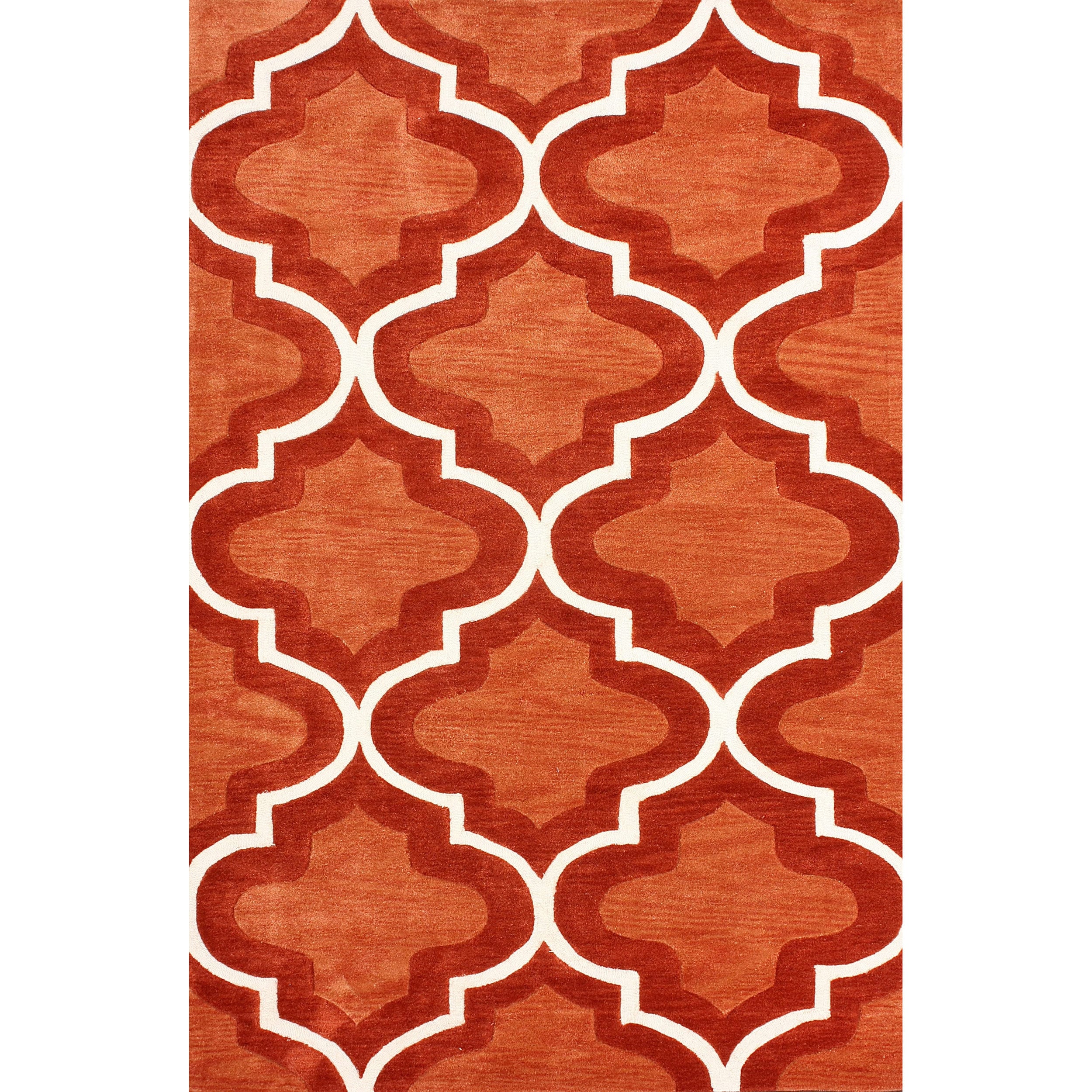 Nuloom Hand tufted Moroccan Trellis Rust Rug (5 X 8)