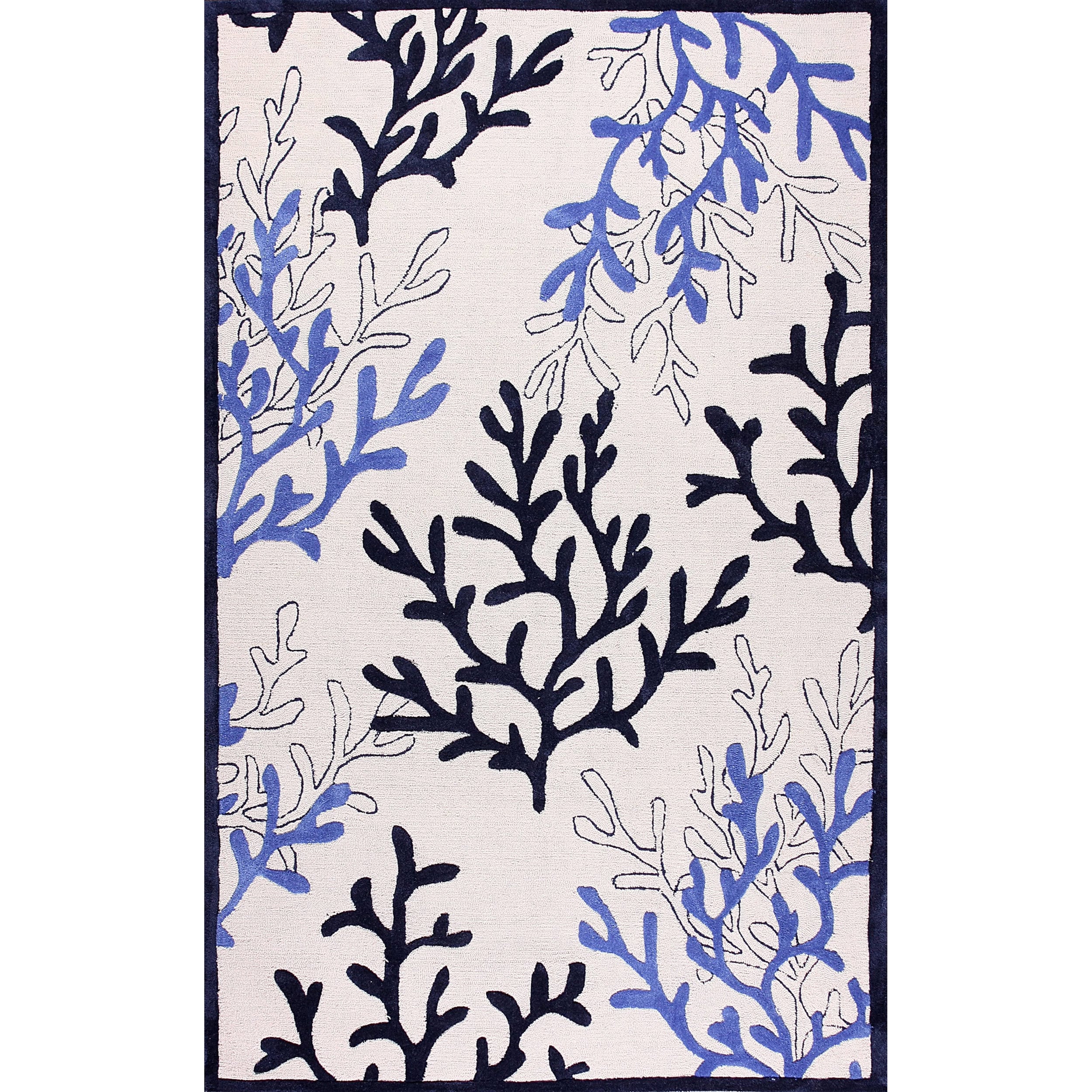 Nuloom Hand tufted Indoor/ Outdoor Ocean Coral Ivory Rug (76 X 96)