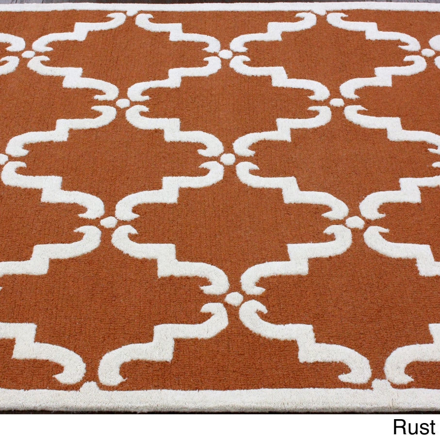 Nuloom Handmade Luna Marrakesh Trellis Wool Rug (9 X 12)