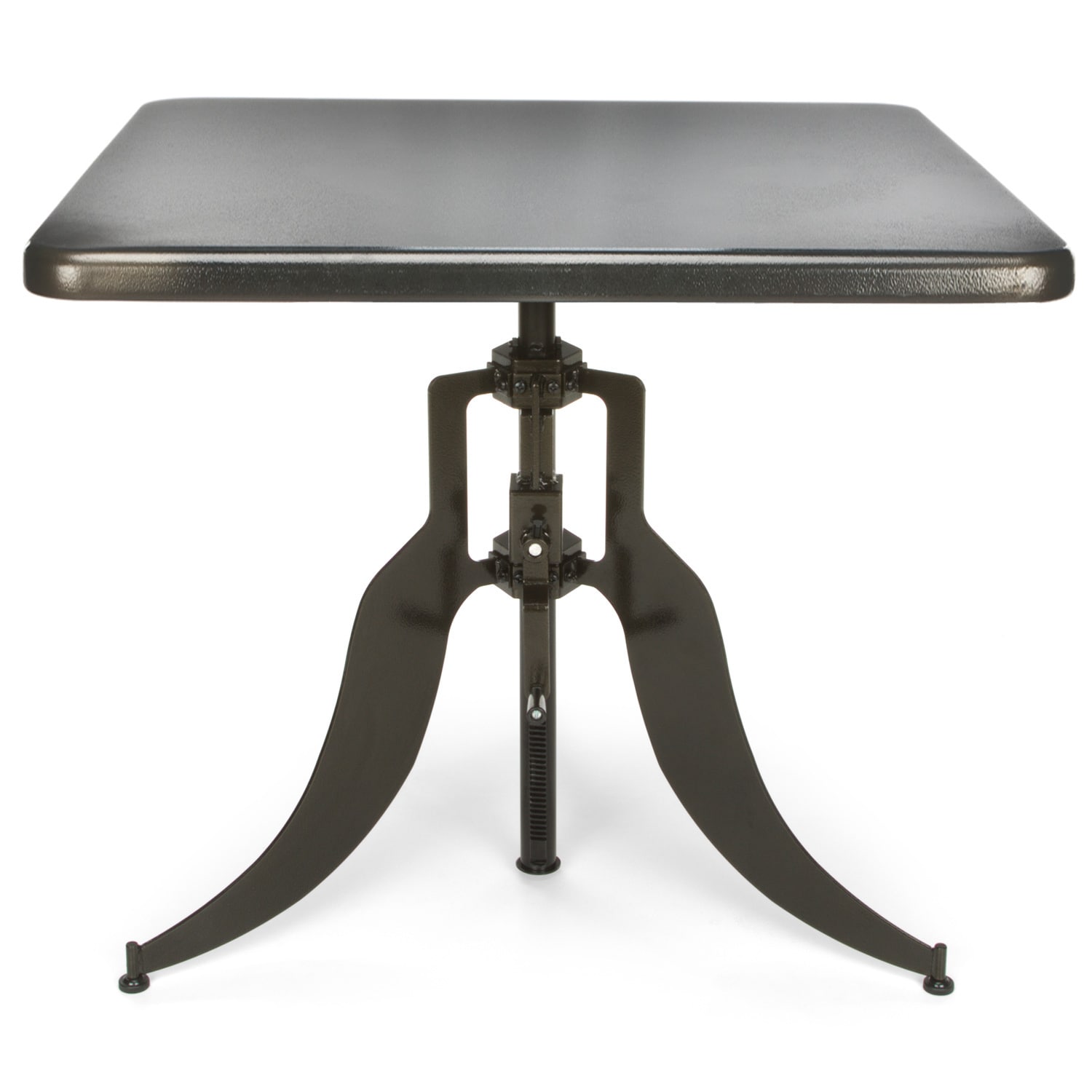 Endure Series Square Brown Adjustable Height Table