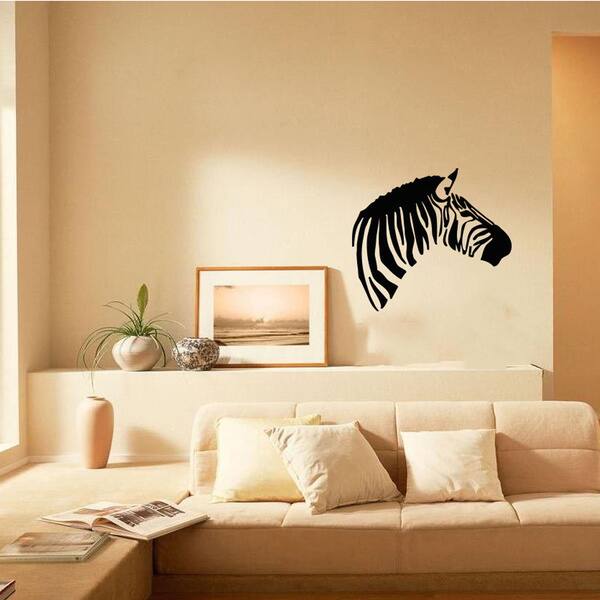 Zebra Head Animal Wall Vinyl Decal - Bed Bath & Beyond - 8756276