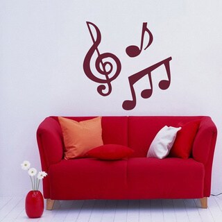 Treble Clef Musical Notes Symbol Music Vinyl Wall Decal - Bed Bath ...