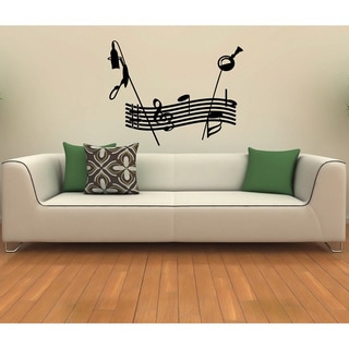 Notes Waves Balance Musical Treble Clef Wall Vinyl Decal - Bed Bath ...
