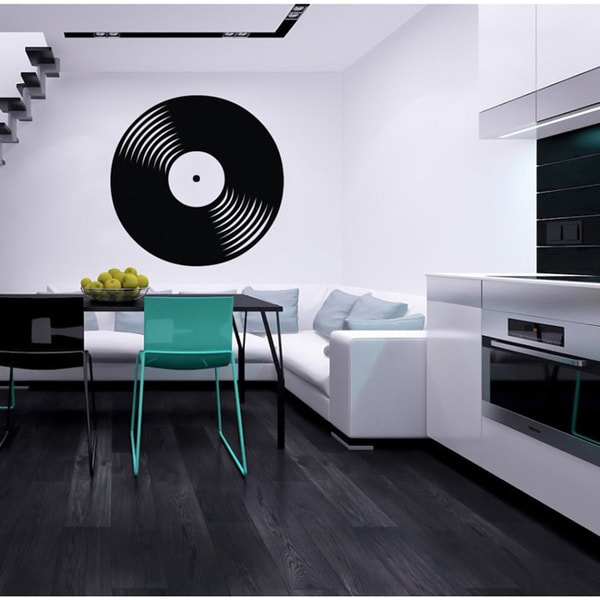 Vinyl Record Musical Black Vinyl Wall Decal