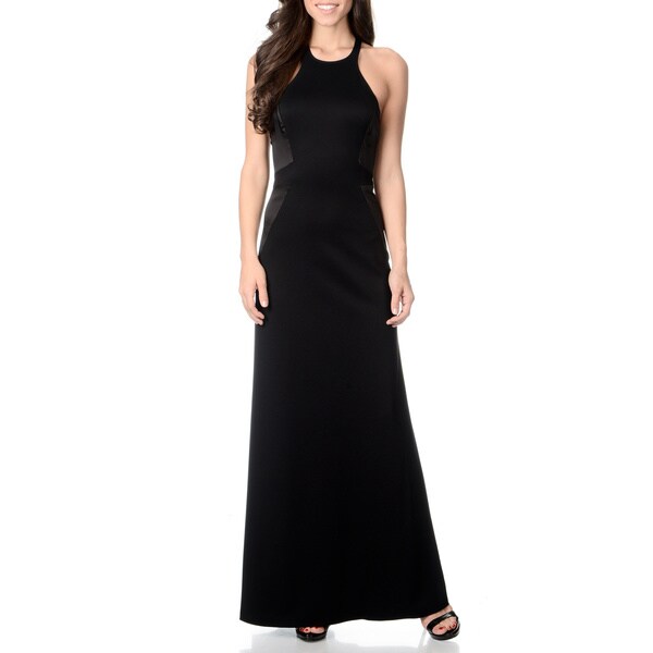 halston heritage black gown