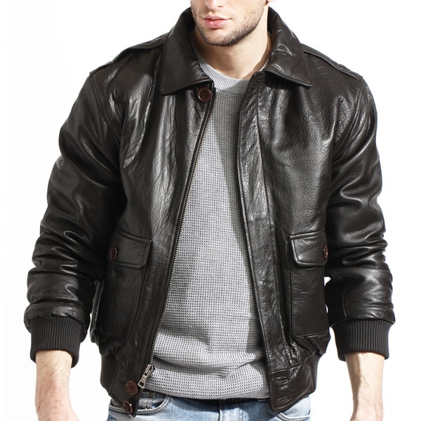 Shop Tanners Avenue Men's Brown Lambskin Leather Bomber Jacket - Free ...