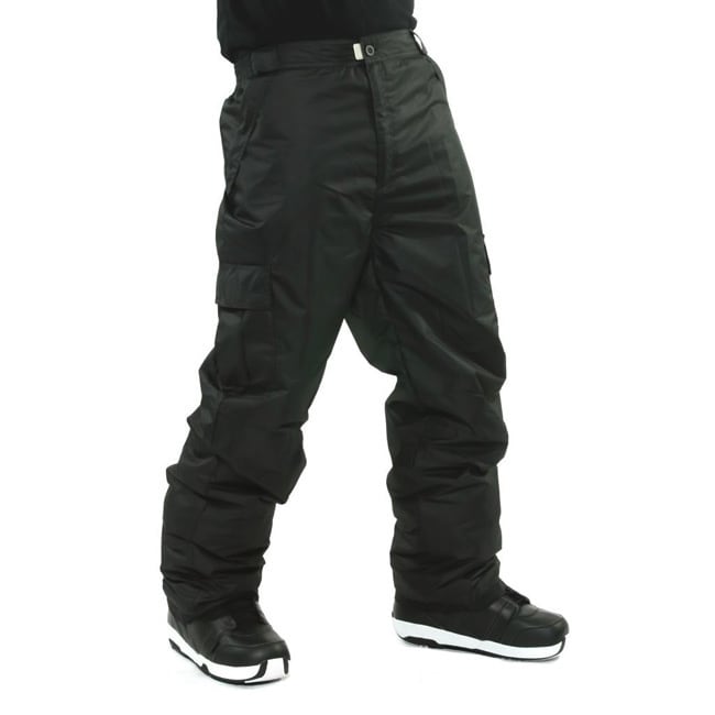 Pulse Pulse Mens Cargo Black Snowboard Pants Black Size S