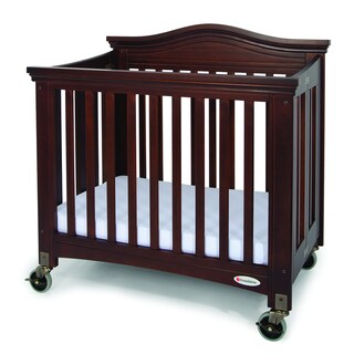 Foundations Royale Folding Compact Crib in Antique Cherry