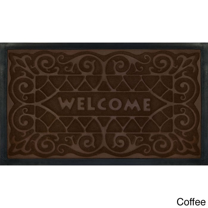 Wrought Iron Recycled Rubber Welcome Mat (18 X 30 inch)