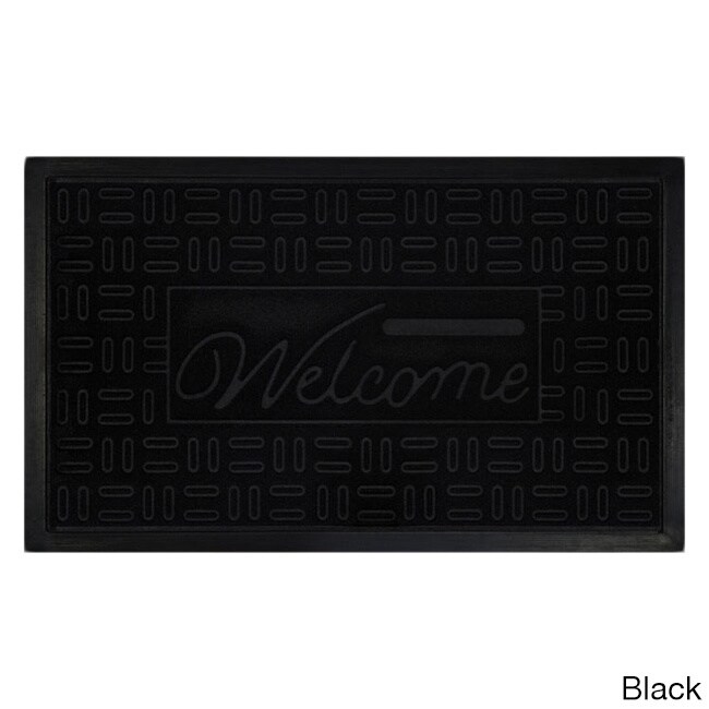 Parquet Recycled Rubber Welcome Mat (18 X 30 inch)