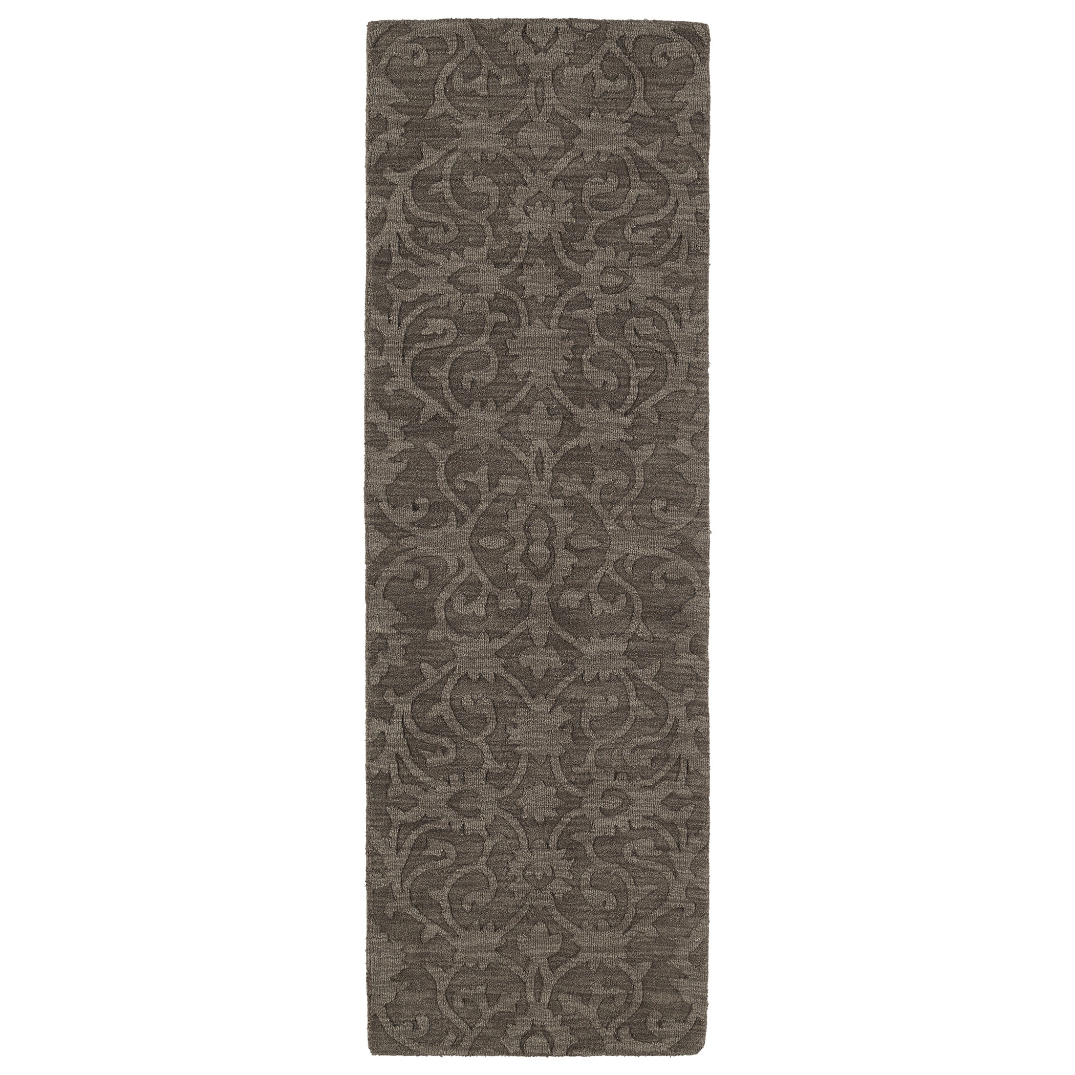 Trends Dark Taupe Classic Wool Rug (26 X 8)