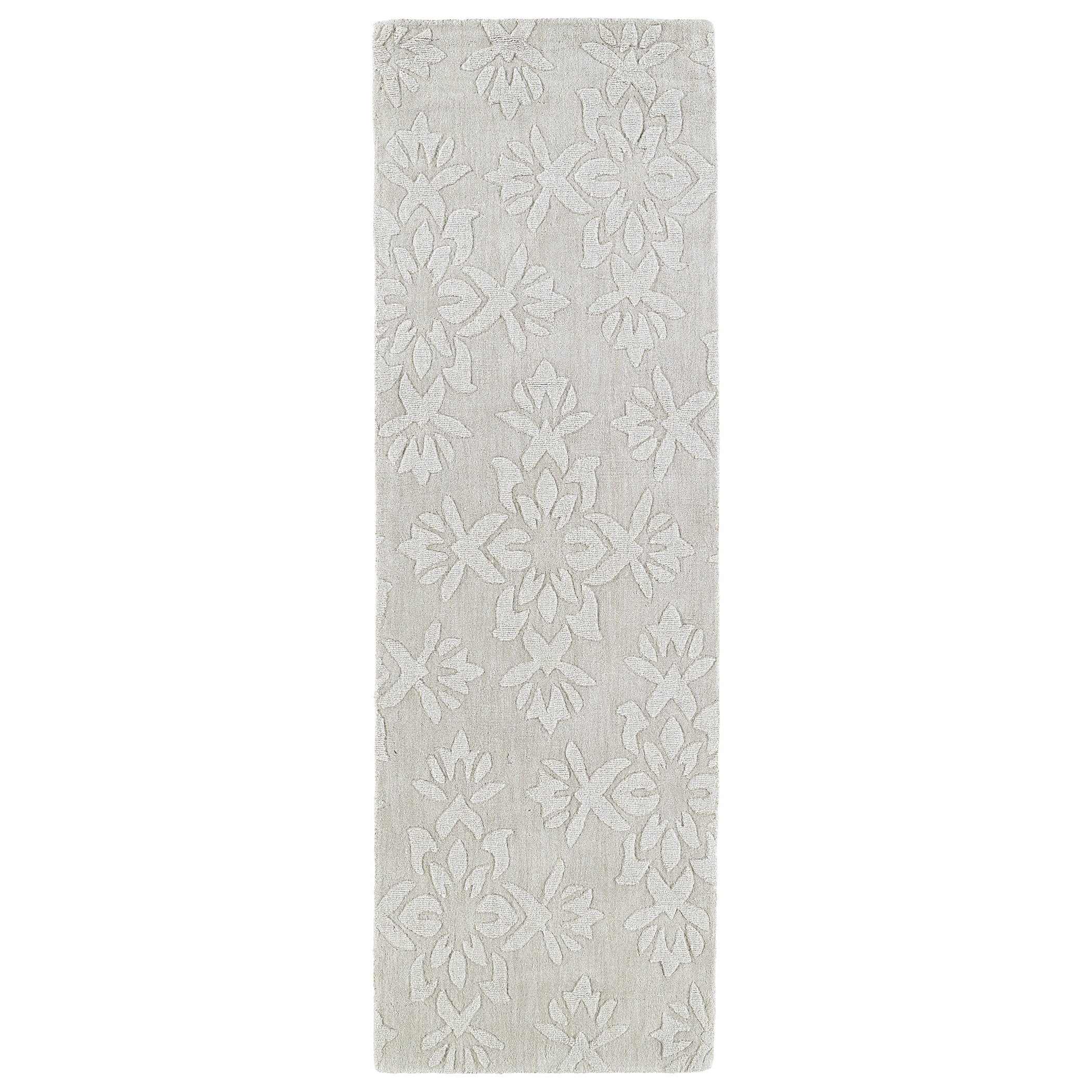 Trends Ivory Damask Wool Rug (26 X 8)