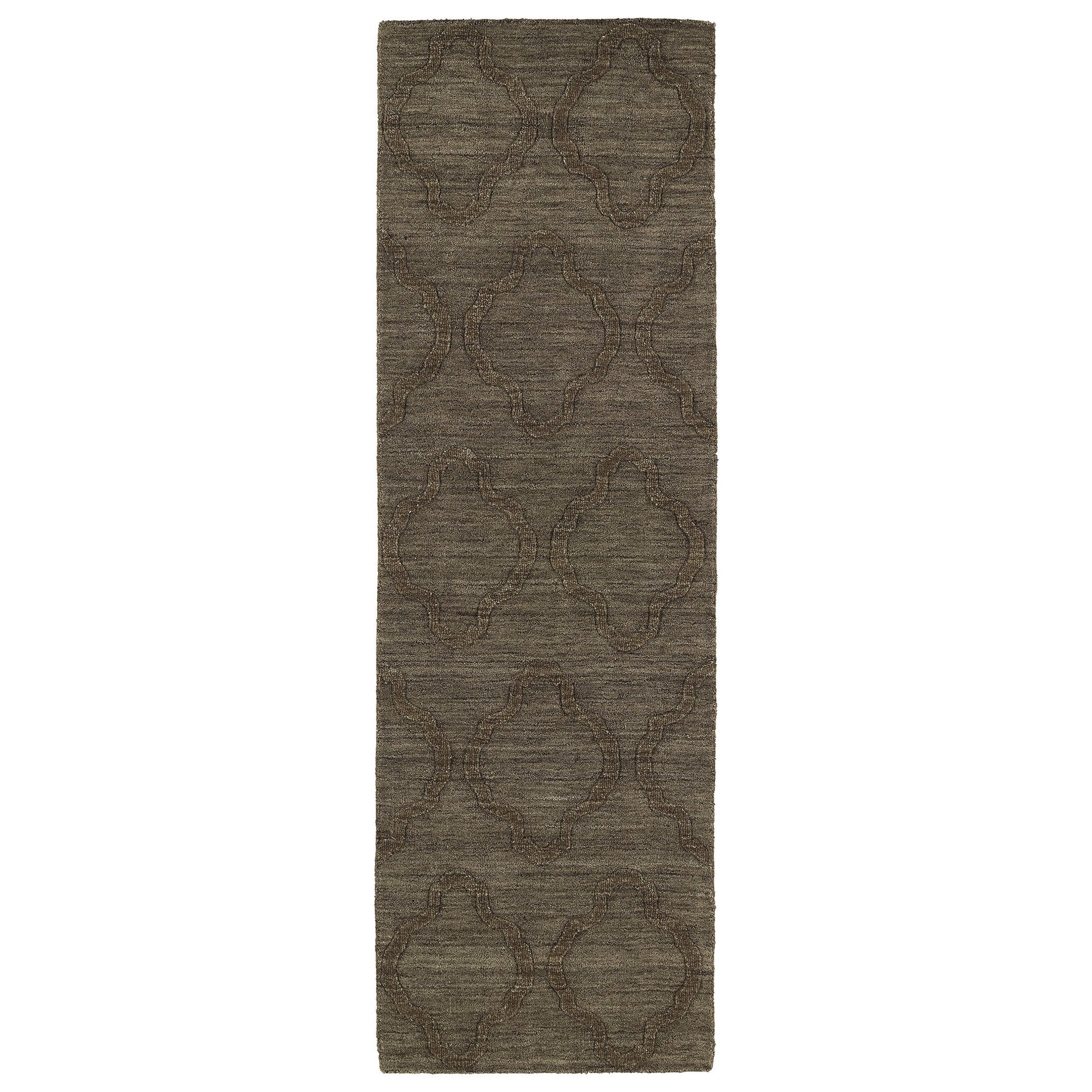 Trends Chocolate Brown Prints Wool Rug (26 X 8)