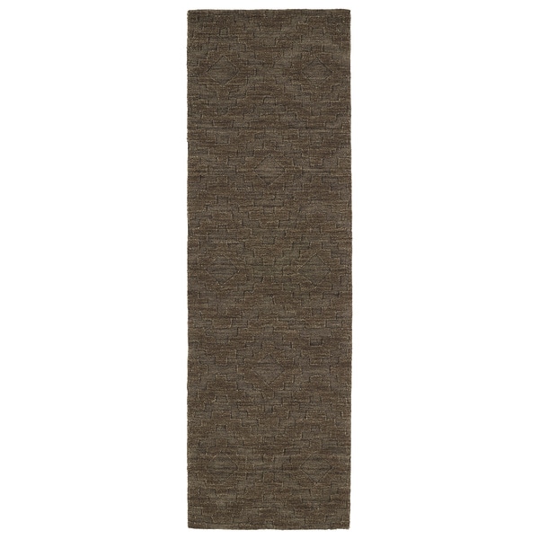 Trends Chocolate Brown Phoenix Wool Rug (26 x 8)   16000303