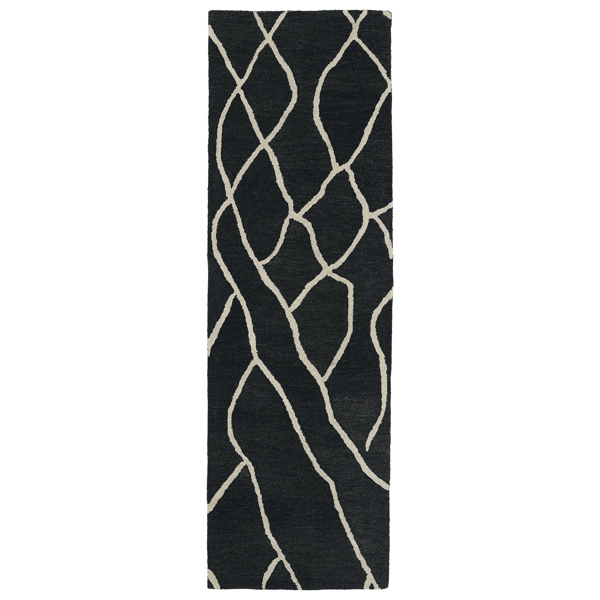 Hand tufted Utopia Peaks Charcoal Wool Rug (26 X 8)