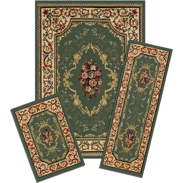 Achim Capri Rose Garden 3-piece Rug Set - 5' x 7'