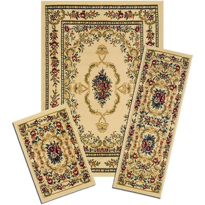 Capri Savonnerie 3 piece Rug Set