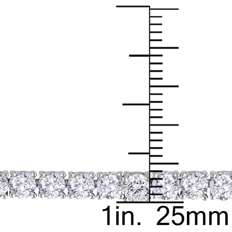 Miadora Sterling Silver Cubic Zirconia Tennis Bracelet