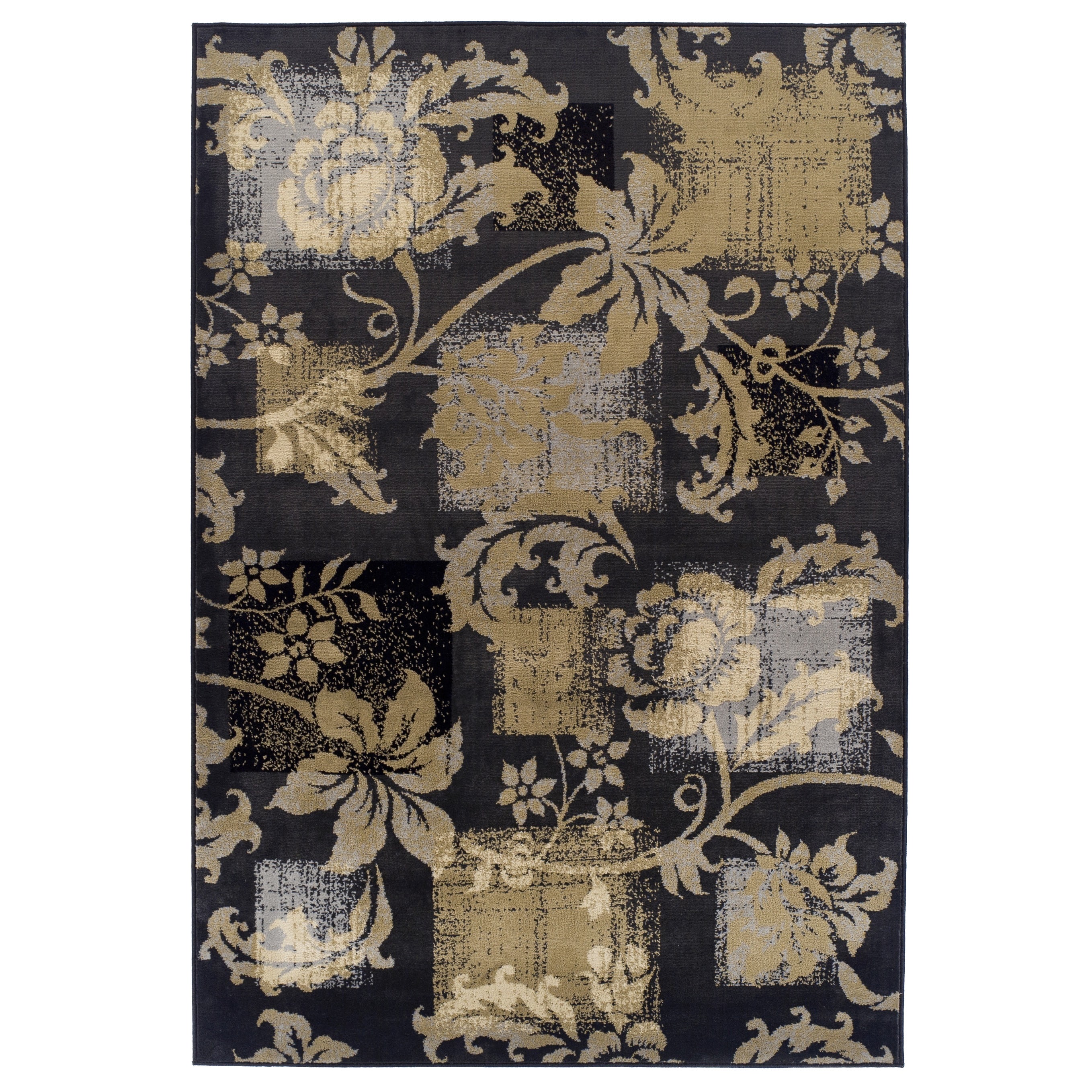 Easton Collection Etched Poppies Area Rug