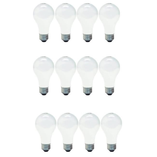 Ge 13257 4 pack 40 watt Soft White A19 base Light Bulbs (set Of 12)