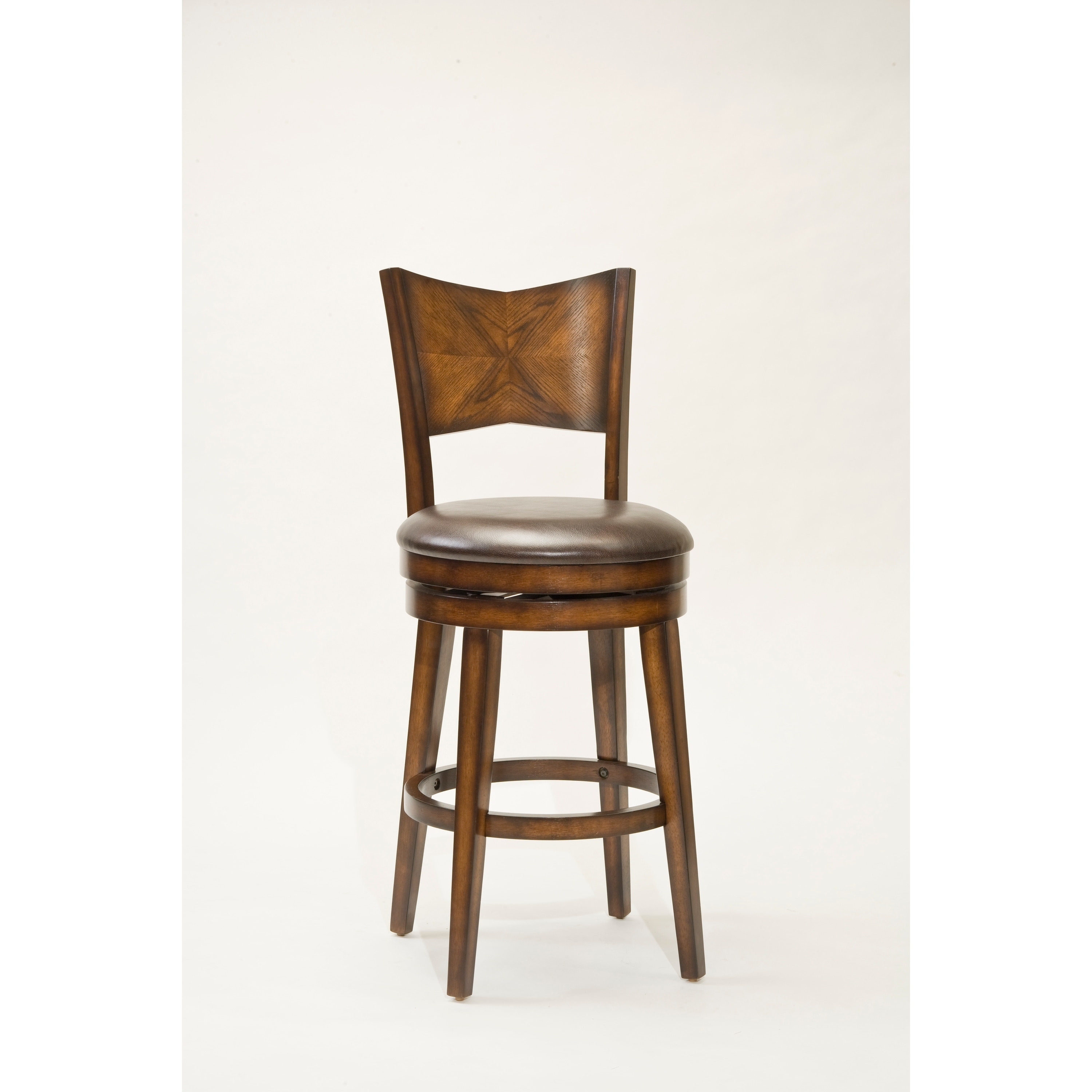 Jenkins Rustic Oak Swivel Stool