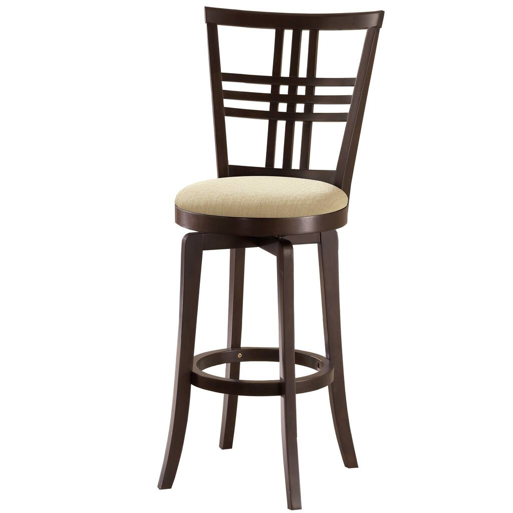 'Tiburon II' Espresso Cross-back Swivel Stool