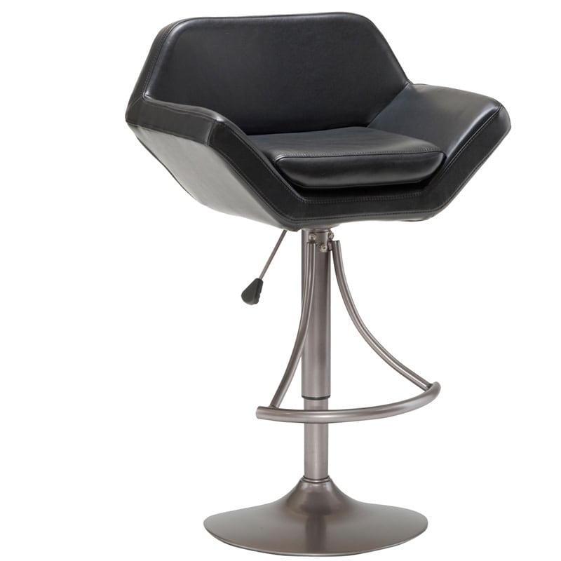 Valencia Oyster Grey Finish Adjustable Bar Stool