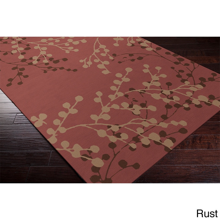 Hand tufted Amador Contemporary Floral Wool Area Rug (5 X 79)