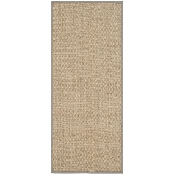 Safavieh Natural Fiber Natural/ Grey Seagrass Rug (2'6 x 8') Safavieh Runner Rugs